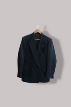 Vintage mens grey double breasted blazers jacket M