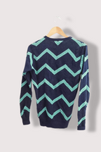 Vintage Hank green zig zag stripe womens large cotton crew neck sweatshirt