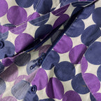 Vintage Women's Pieces Polka Dot Print Purple Hooded Rain Coat IN S/M