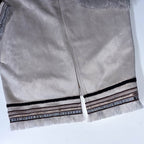 Vintage Zara Women Cream Small Fringed faux suede jacket