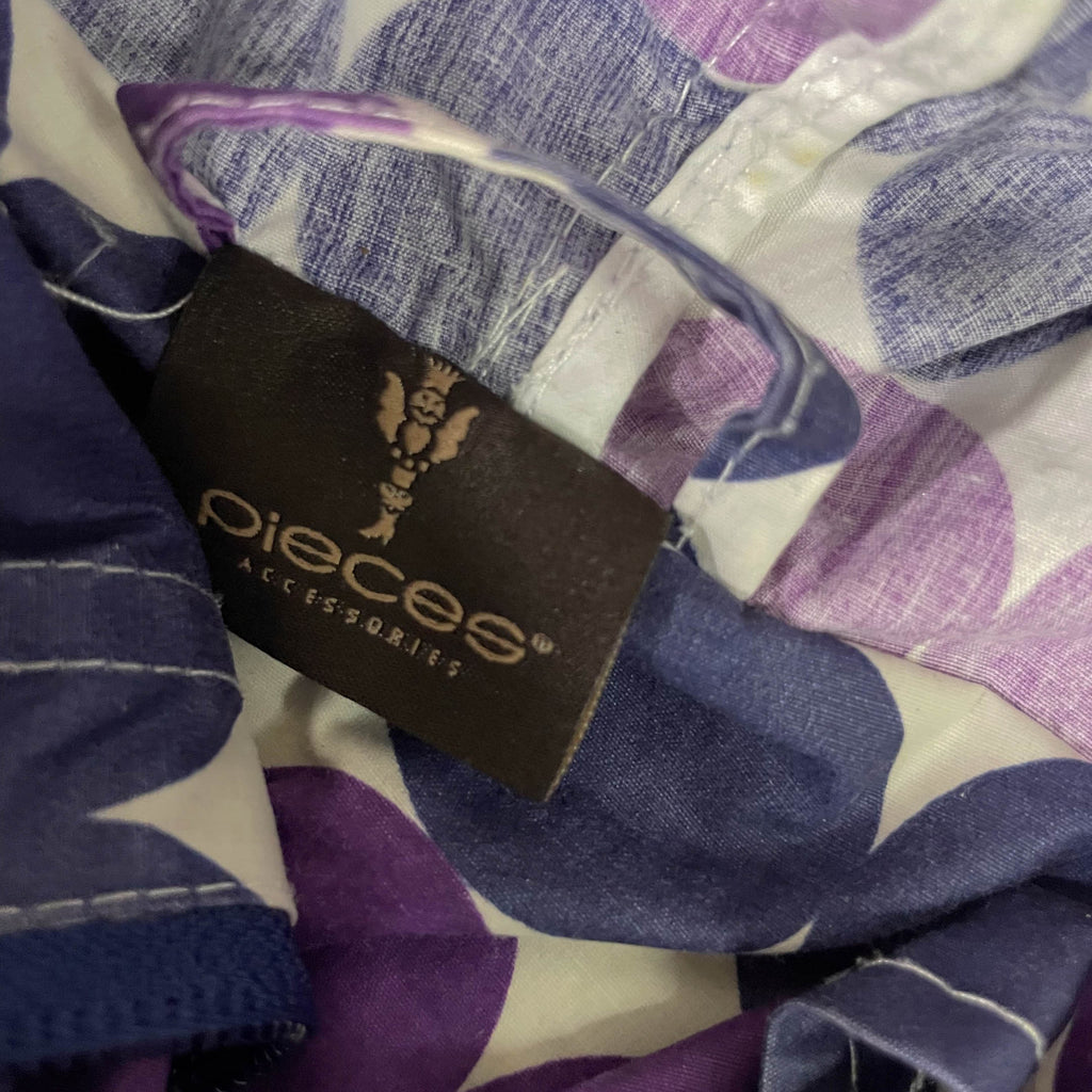 Vintage Women's Pieces Polka Dot Print Purple Hooded Rain Coat IN S/M