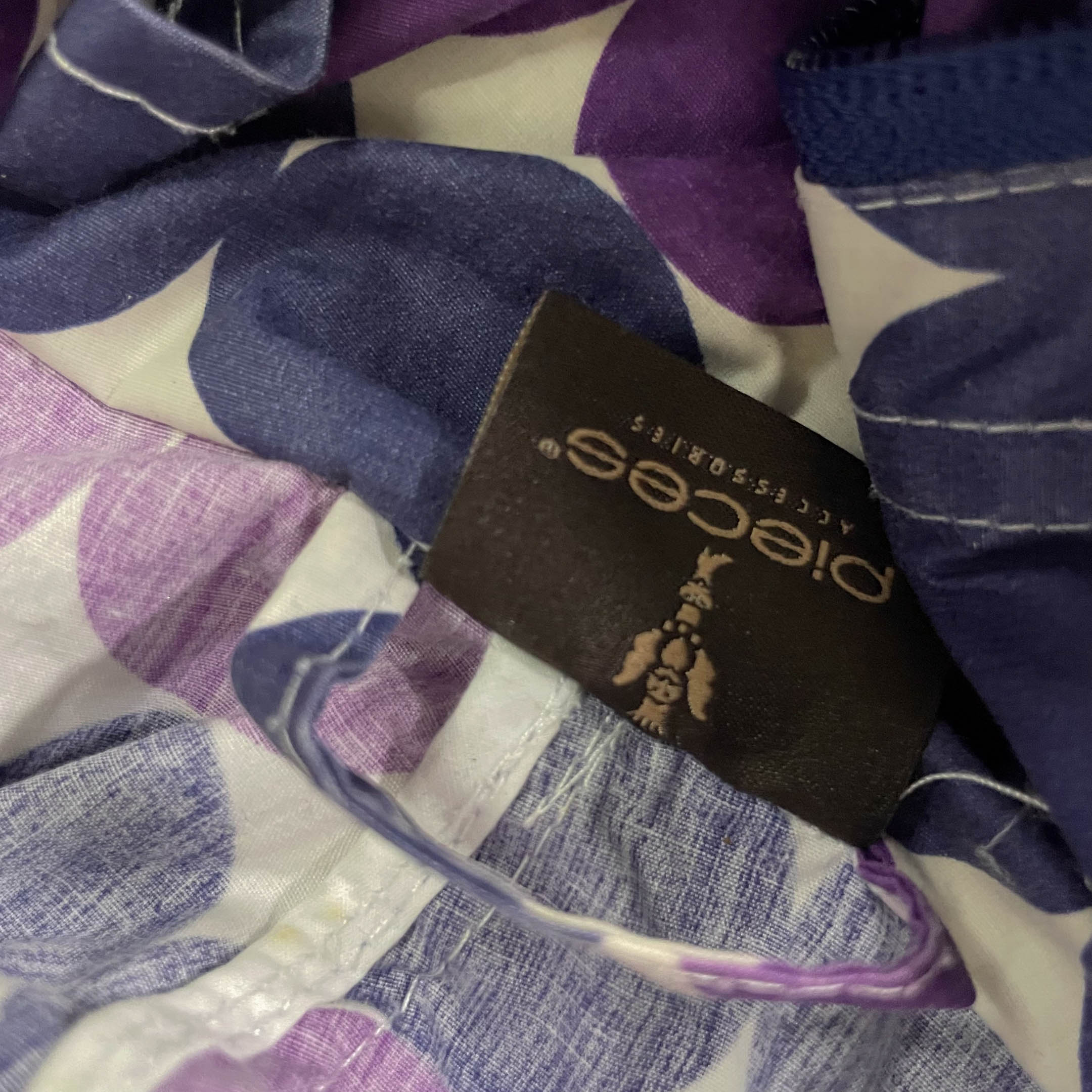 Vintage Women's Pieces Polka Dot Print Purple Hooded Rain Coat IN S/M