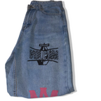 Vintage Almiri stone Volcom graphics print mens blue jeans trouser|L 36 W26|3706