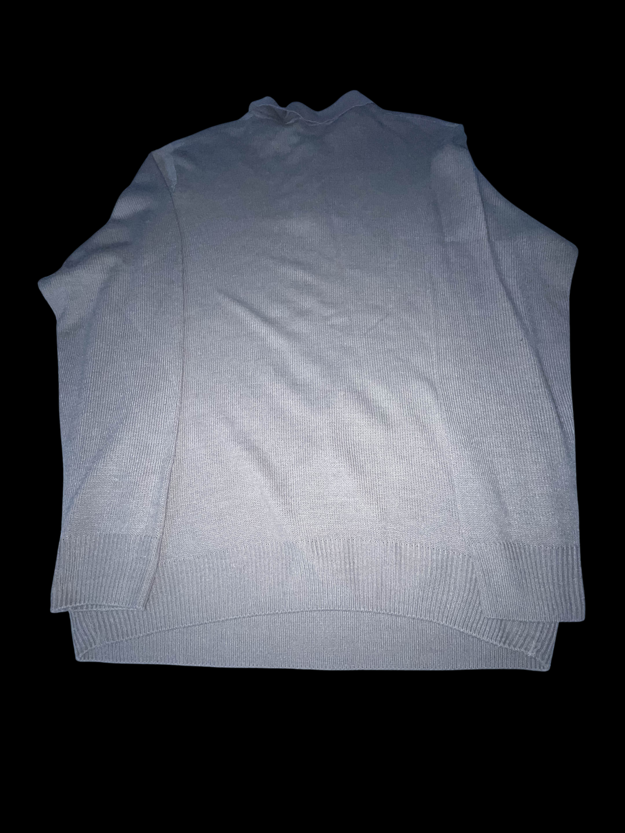 Vintage Premier man long sleeve patterned medium cream polo sweatshirt