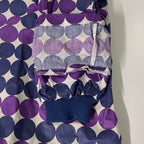 Vintage Women's Pieces Polka Dot Print Purple Hooded Rain Coat IN S/M