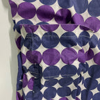 Vintage Women's Pieces Polka Dot Print Purple Hooded Rain Coat IN S/M