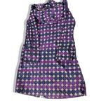 Vintage Women's Pieces Polka Dot Print Purple Hooded Rain Coat IN S/M