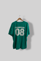 Vintage Green Gildan Ultra cotton Activewear three in a row graphics with champions 08 crest at the back mens XL tees
