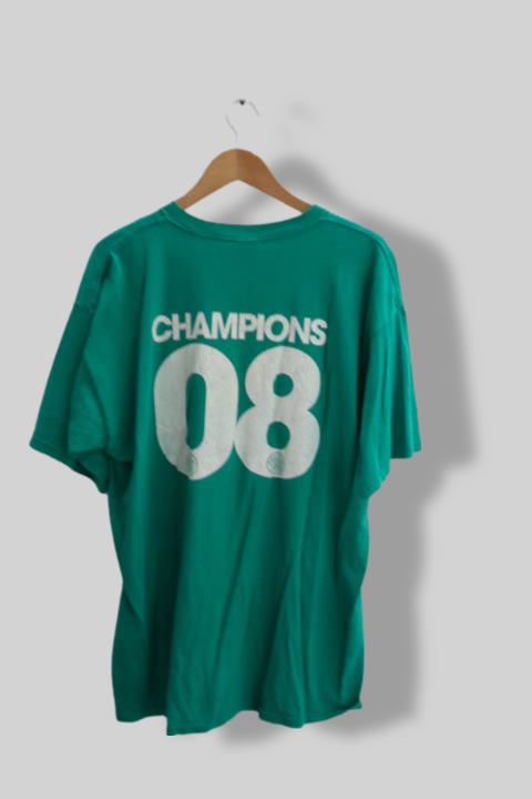 Vintage Green Gildan Ultra cotton Activewear three in a row graphics with champions 08 crest at the back mens XL tees