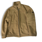 Vintage Men's Maine New England Faux Suede cream full zip jacket in M