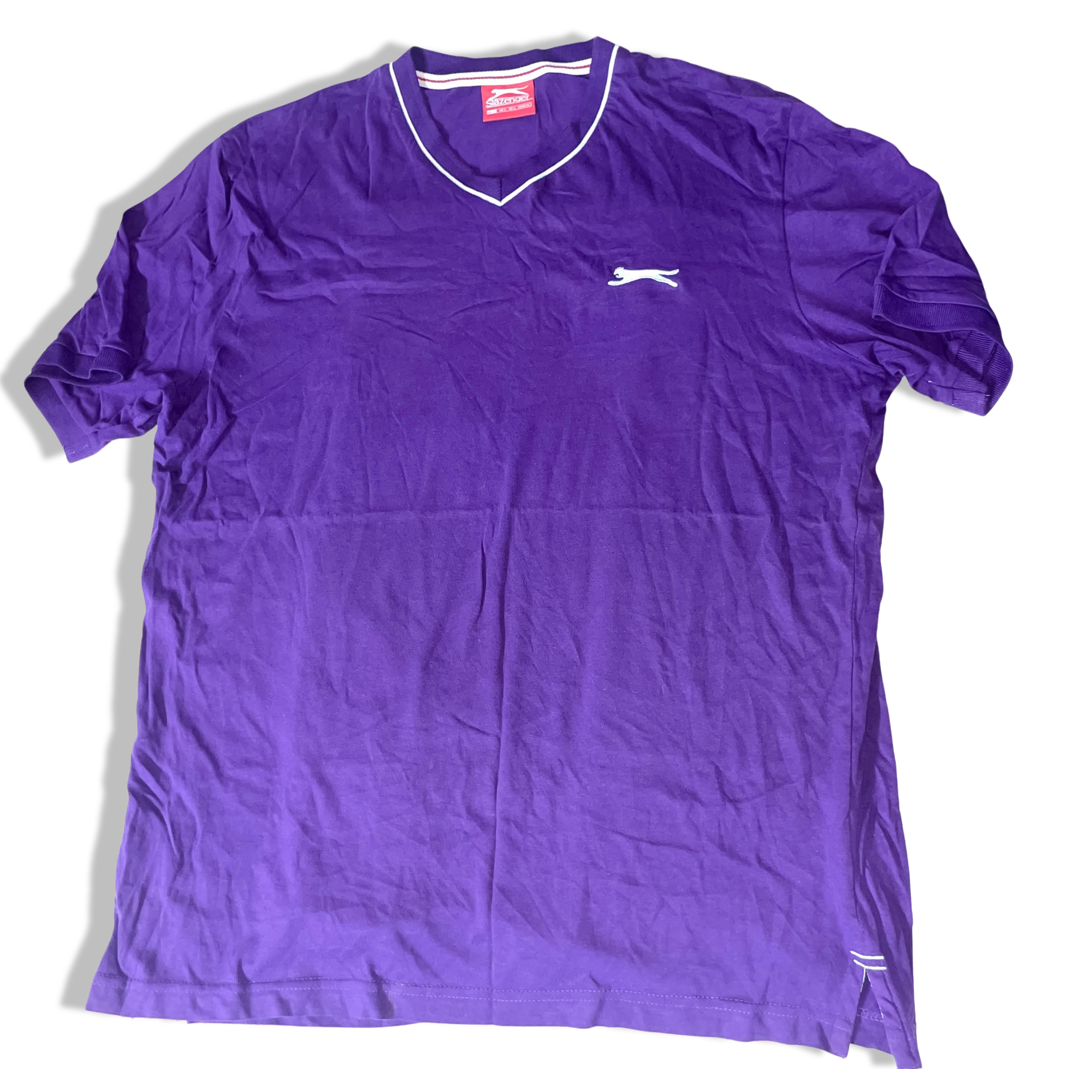 Vintage Purple Slazenger V-neck mens large short sleeve tees