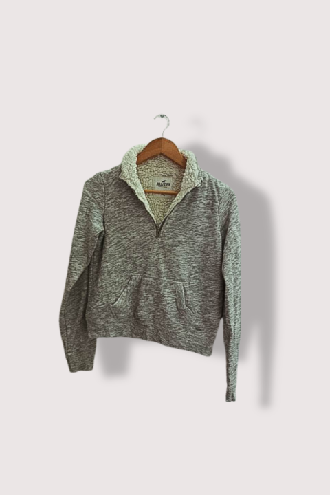 Hollister grey 1/4 zip up high neck sweatshirt size XS
