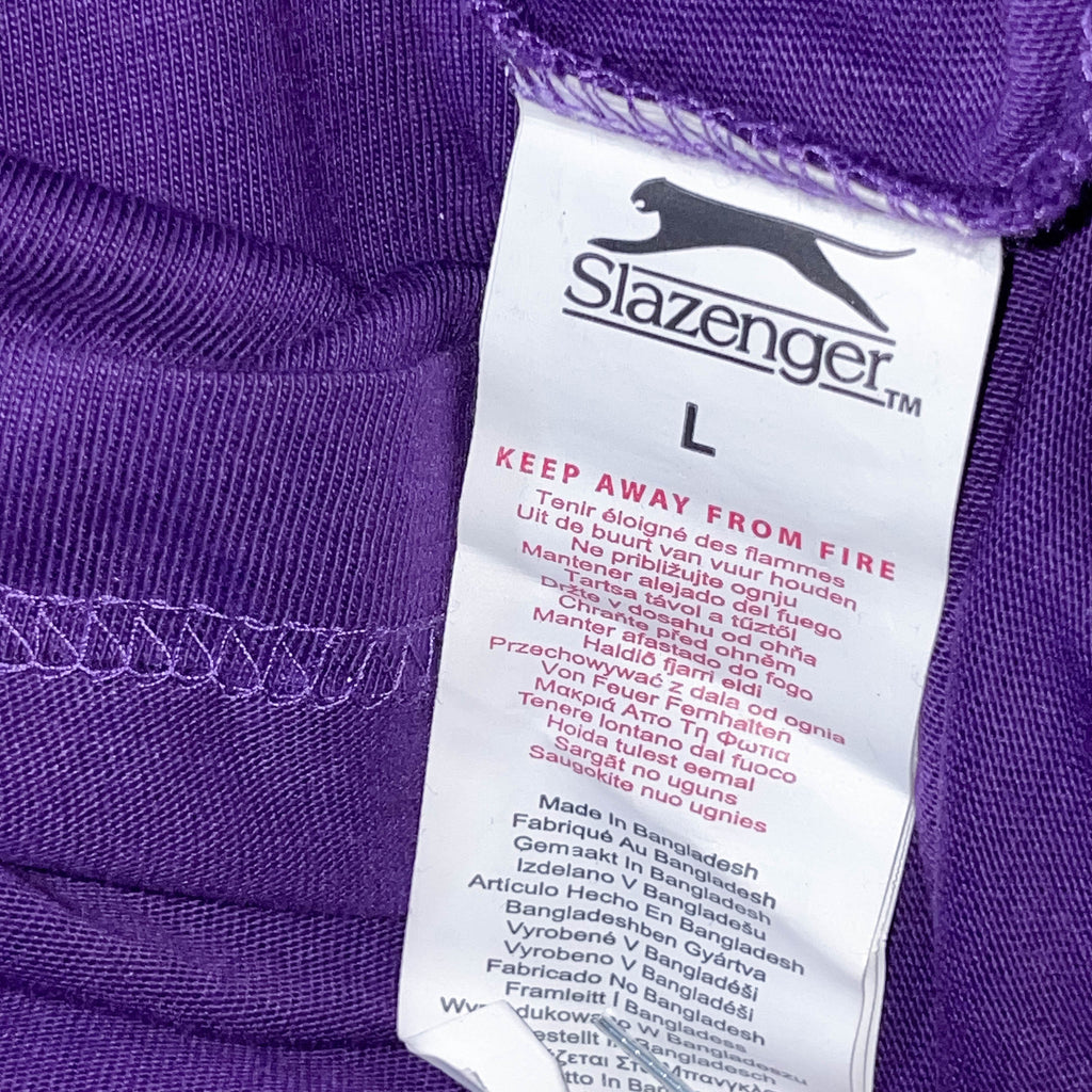 Vintage Purple Slazenger V-neck mens large short sleeve tees