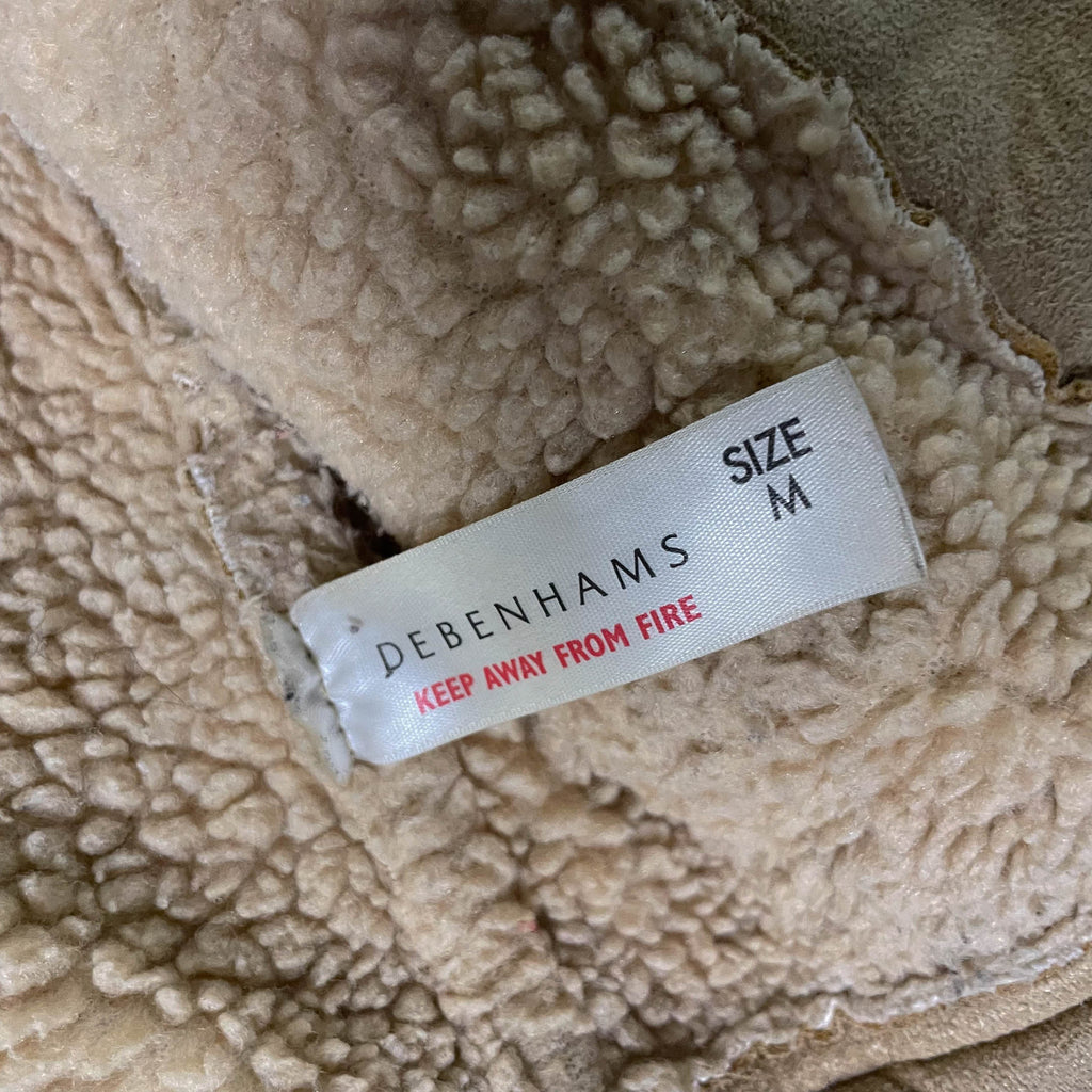 Vintage Men's Maine New England Faux Suede cream full zip jacket in M