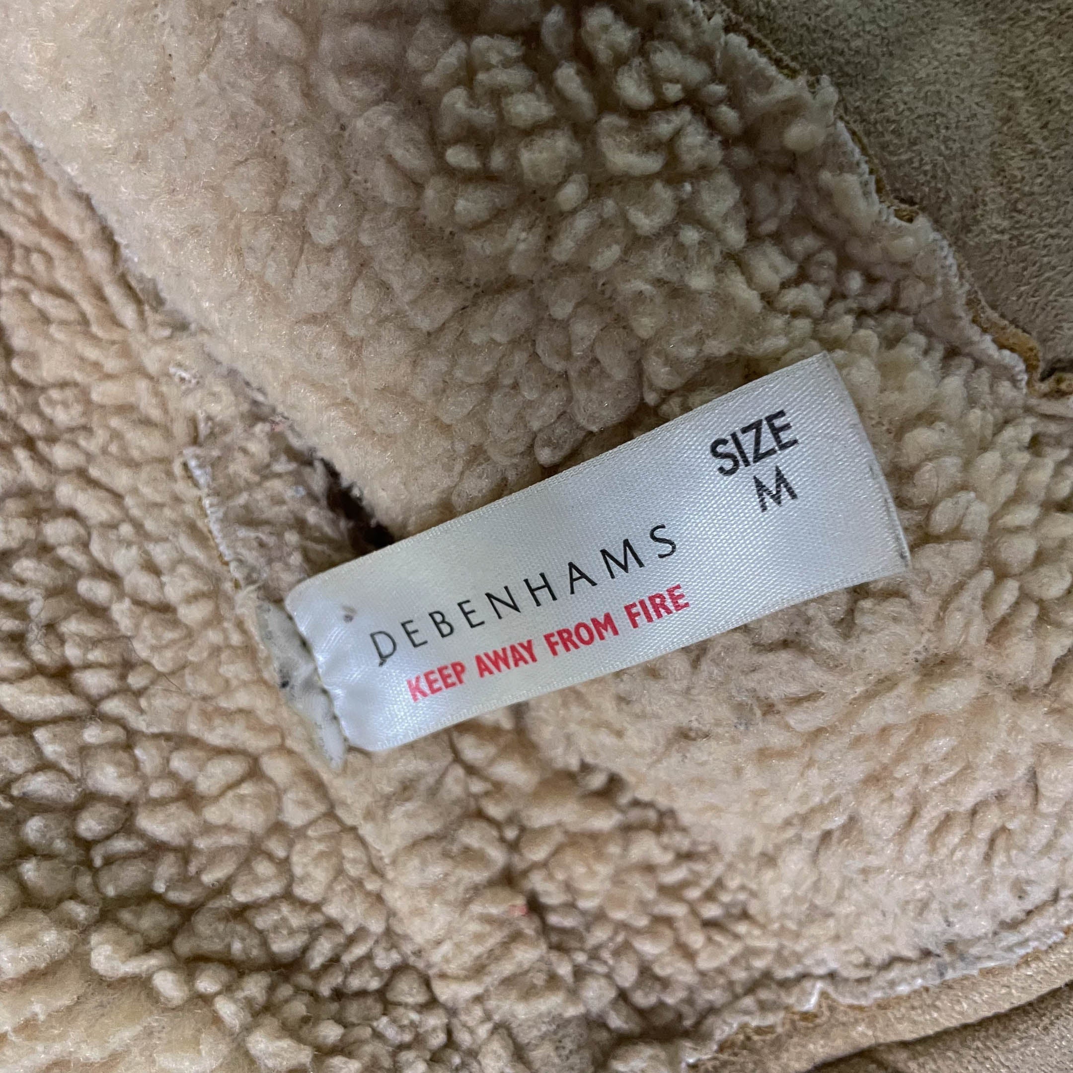 Vintage Men's Maine New England Faux Suede cream full zip jacket in M