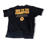Vintage Black Adidas way to the champion mens medium tshirt