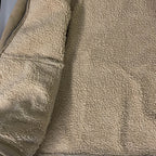 Vintage Men's Maine New England Faux Suede cream full zip jacket in M