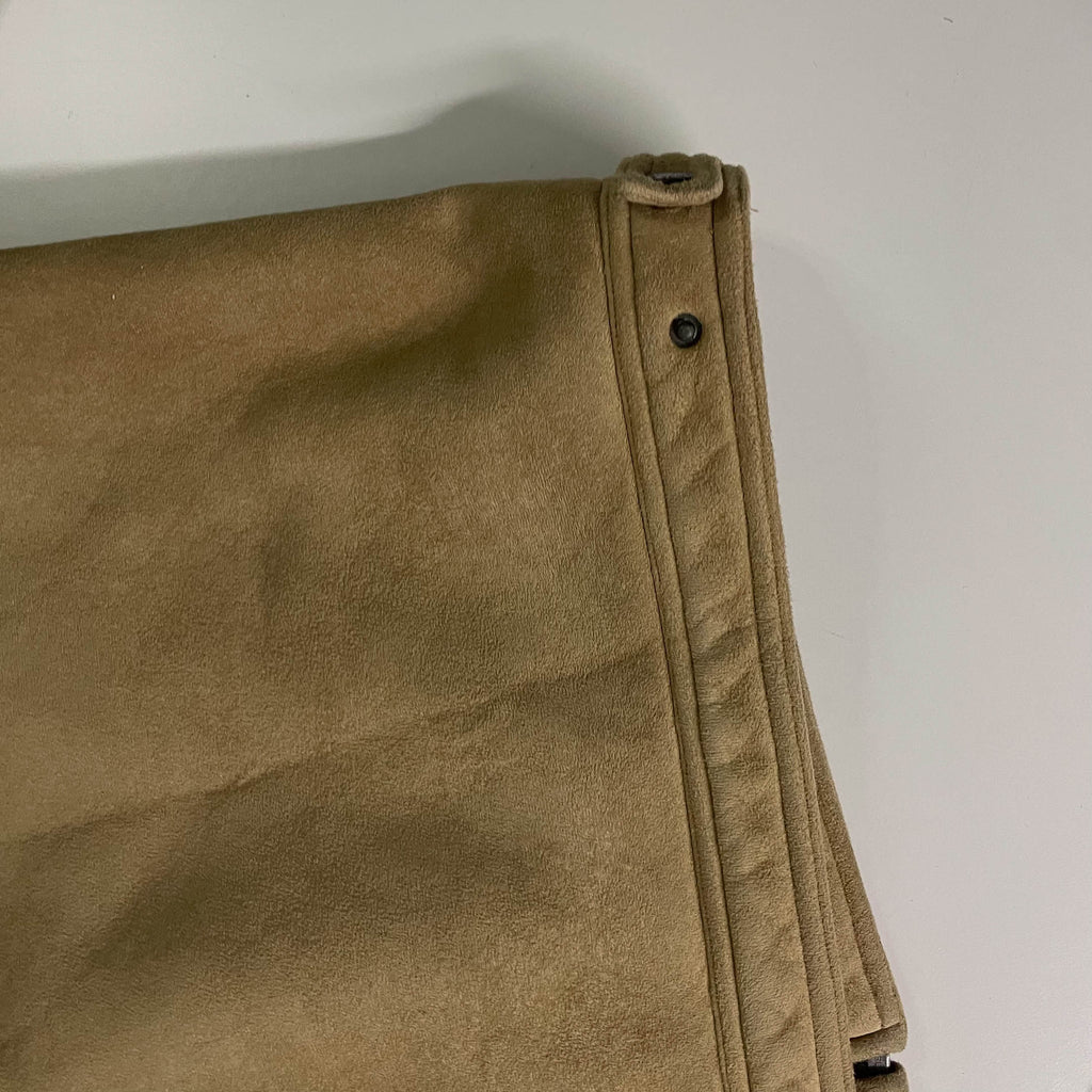 Vintage Men's Maine New England Faux Suede cream full zip jacket in M