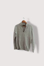 Vintage Ted smith premium cream 1/4 zip up high neck medium knitted sweater