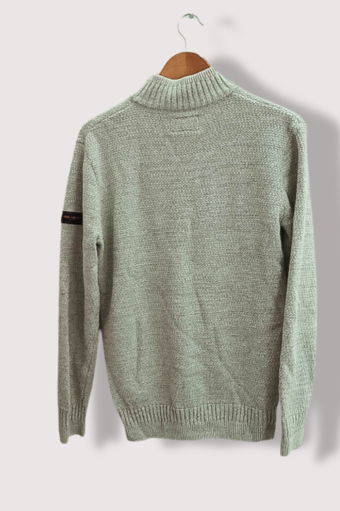 Vintage Ted smith premium cream 1/4 zip up high neck medium knitted sweater