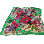 Vintage womens floral print multicoloured scarf L 30 W 32| SKU 3751