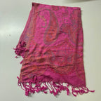 Vintage Pink women's Cashmere Pashmina scarf  W27 L 72| SKU 3752