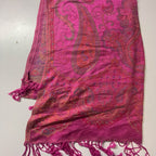 Vintage Pink women's Cashmere Pashmina scarf  W27 L 72| SKU 3752