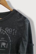 Vintage Azzurri london swear graphics grey long sleeve tees M