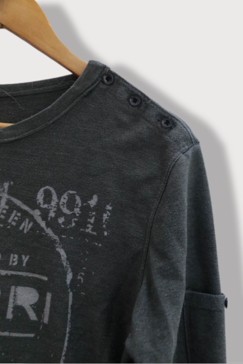Vintage Azzurri london swear graphics grey long sleeve tees M