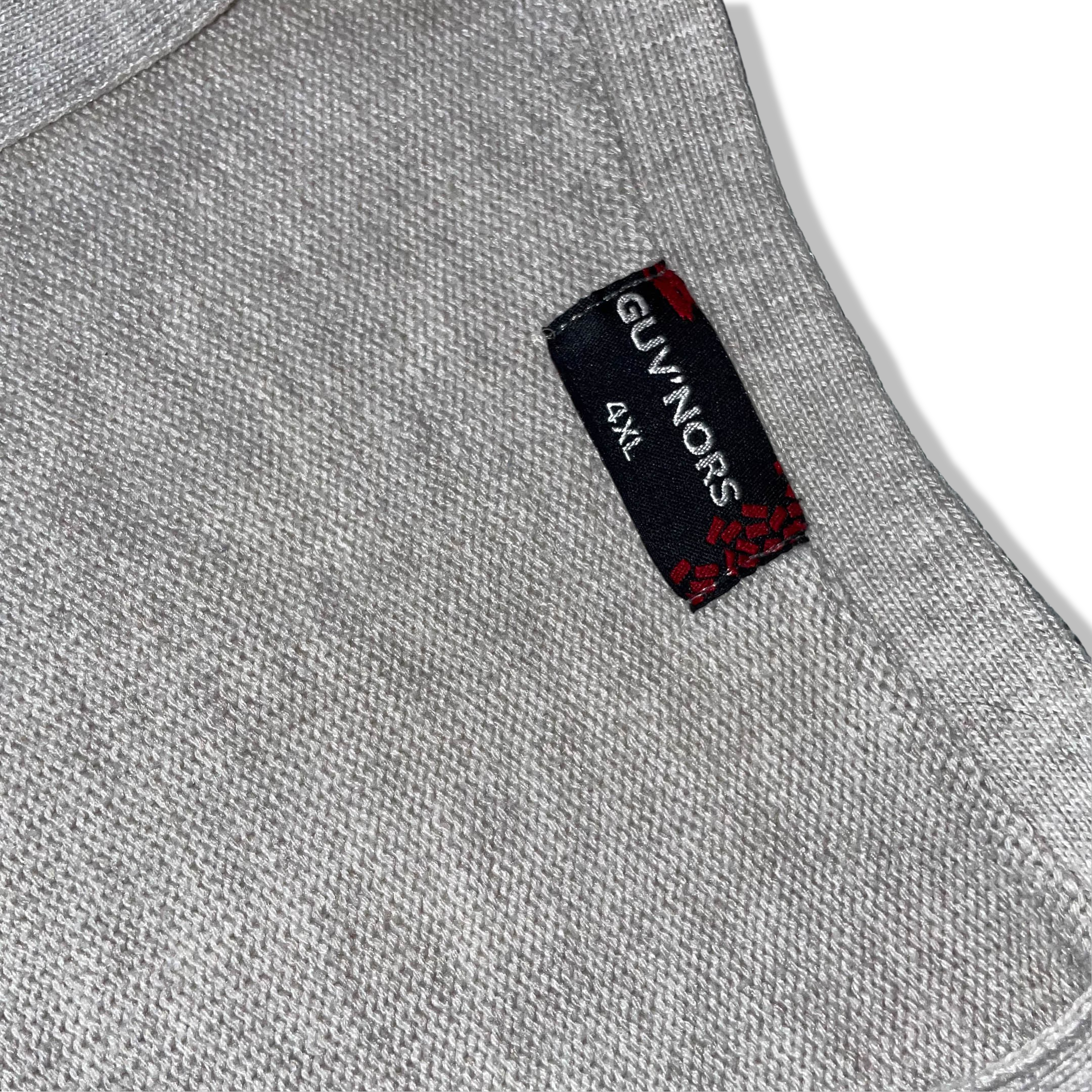 Vintage Giuv'nors grey geometric pattern vneck button up twin pocket heavy jumper 4XL