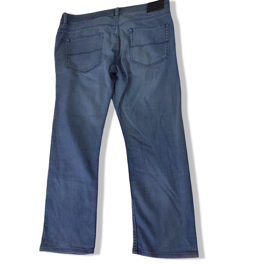 Vintage Mark & Spencers men's slim fit blue baby print jeans trouser| SKU 3702