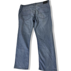 Vintage Mark & Spencers men's slim fit blue baby print jeans trouser| SKU 3702