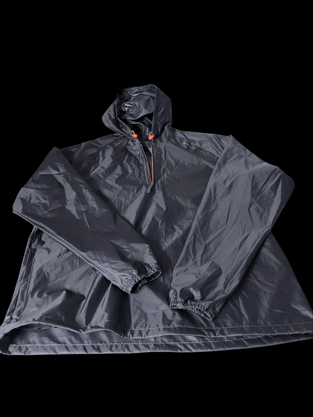 Vintage black medium waterproof light weight mens hoodie