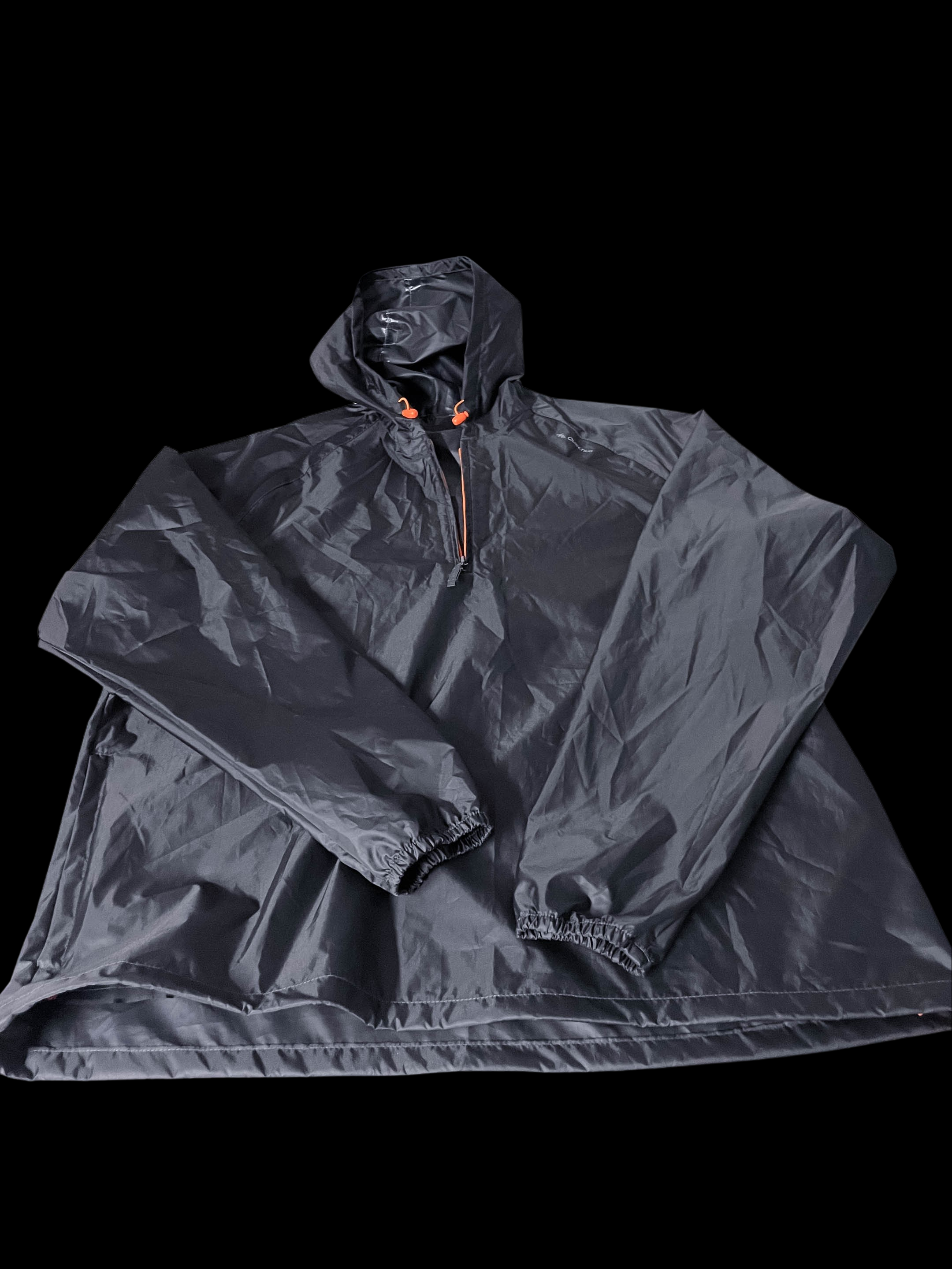Vintage black medium waterproof light weight mens hoodie