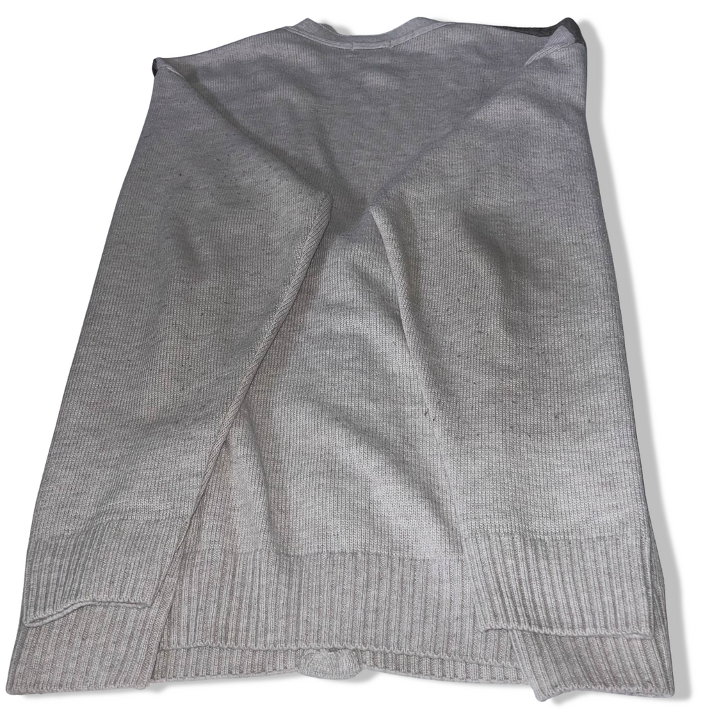 Vintage Giuv'nors grey geometric pattern vneck button up twin pocket heavy jumper 4XL