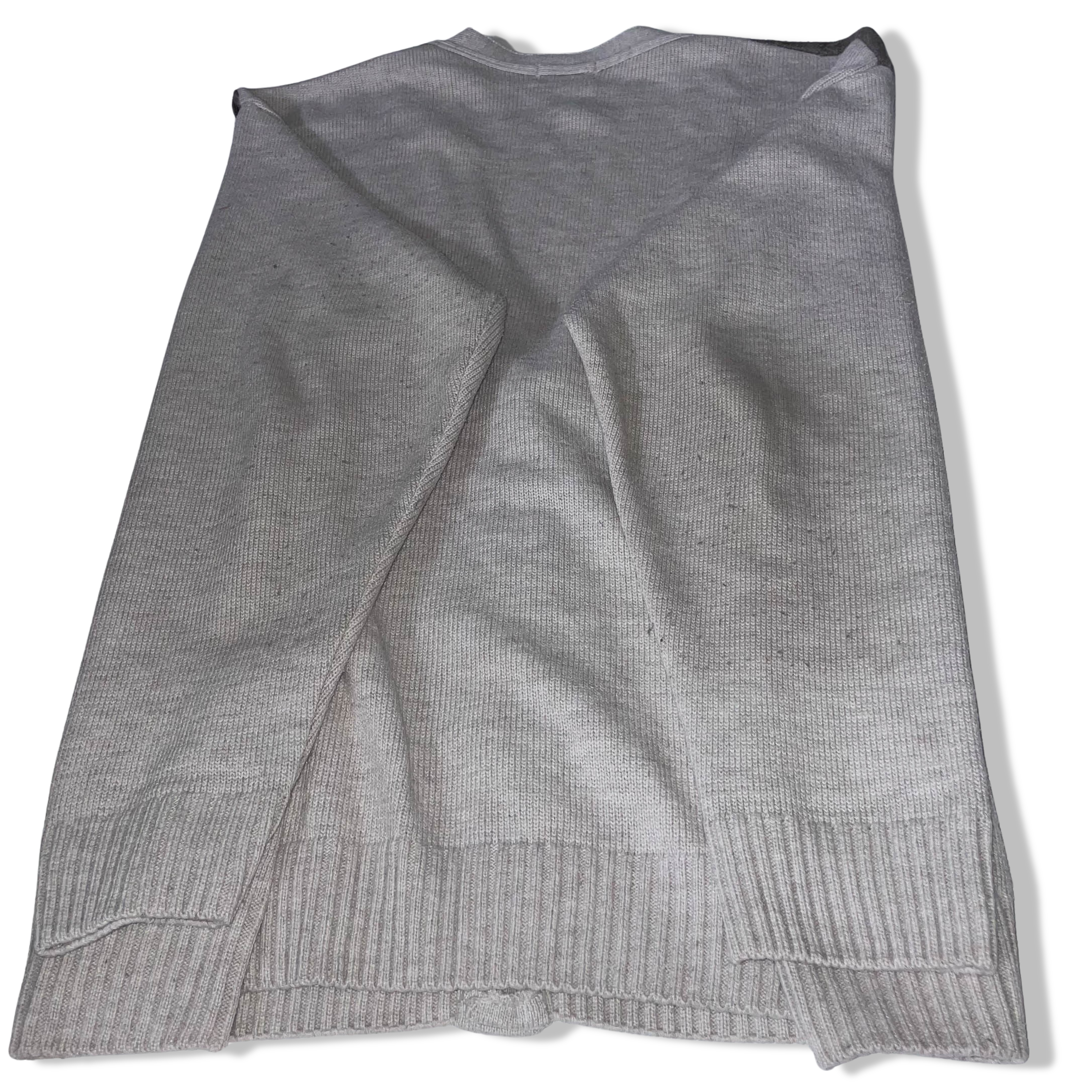 Vintage Giuv'nors grey geometric pattern vneck button up twin pocket heavy jumper 4XL