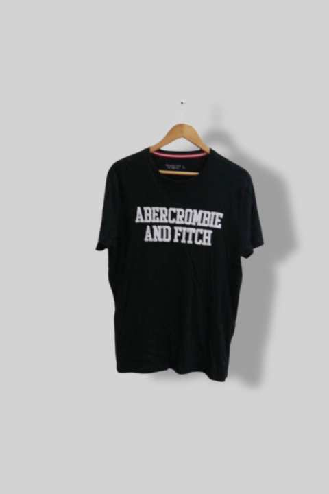 Vintage Black Abercrombie & Fitch Print Large mens tees