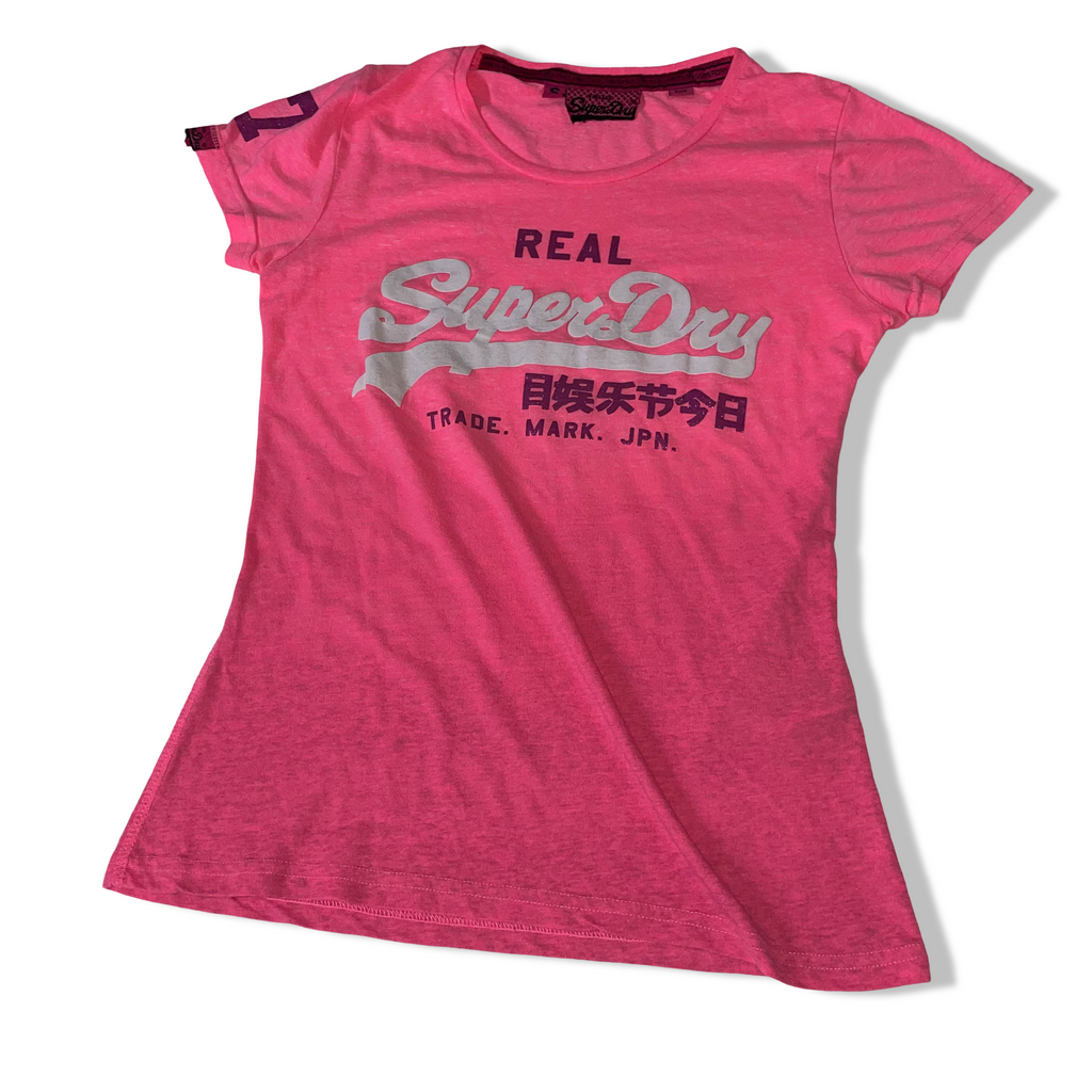 Women's Superdry Japan 77 pink short sleeve tees in S| L23W16| SKU 3754