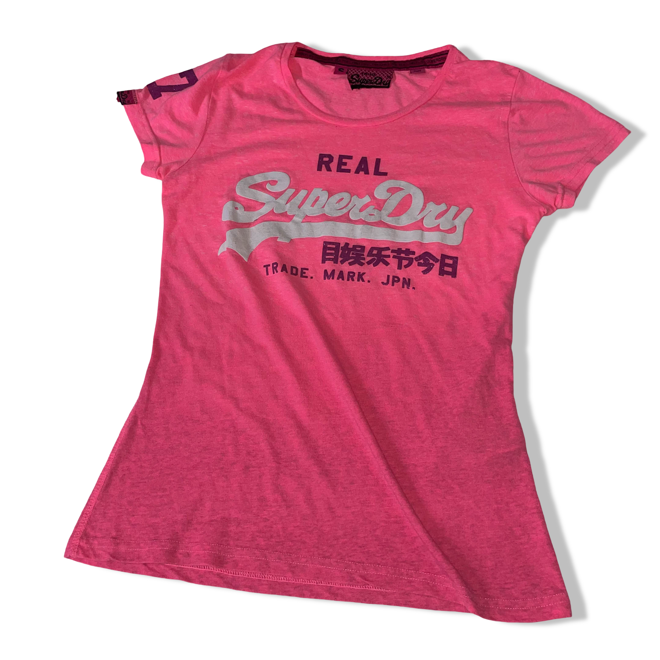 Women's Superdry Japan 77 pink short sleeve tees in S| L23W16| SKU 3754