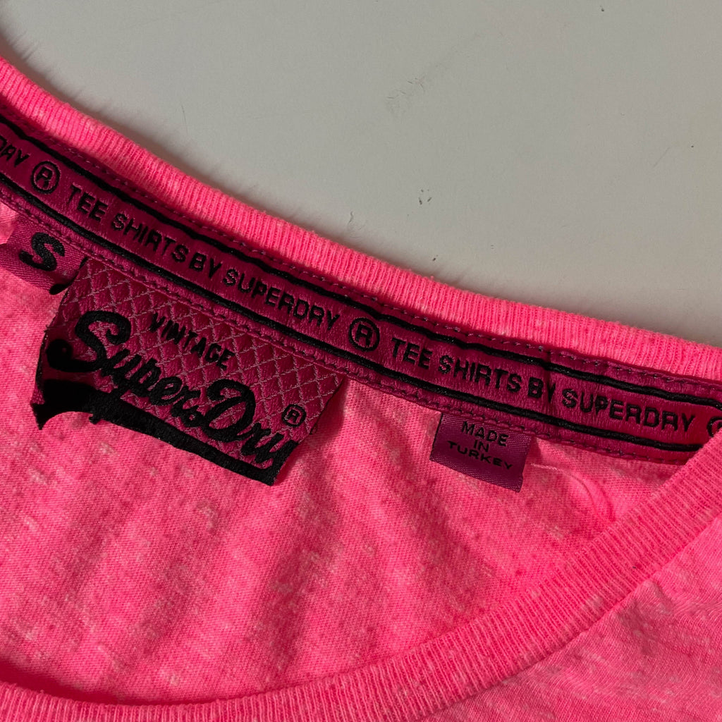 Women's Superdry Japan 77 pink short sleeve tees in S| L23W16| SKU 3754
