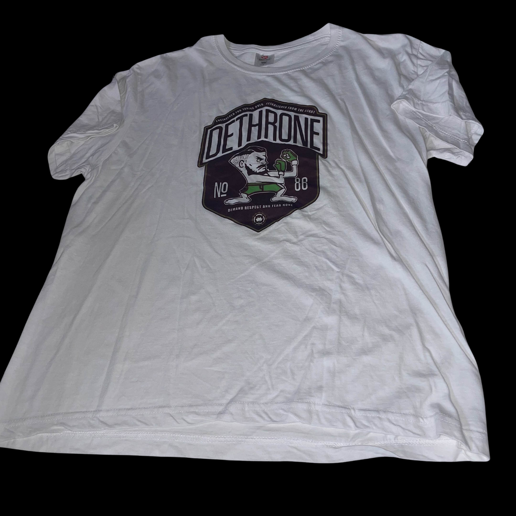 Vintage Stredman Dethrone graphics large white tees
