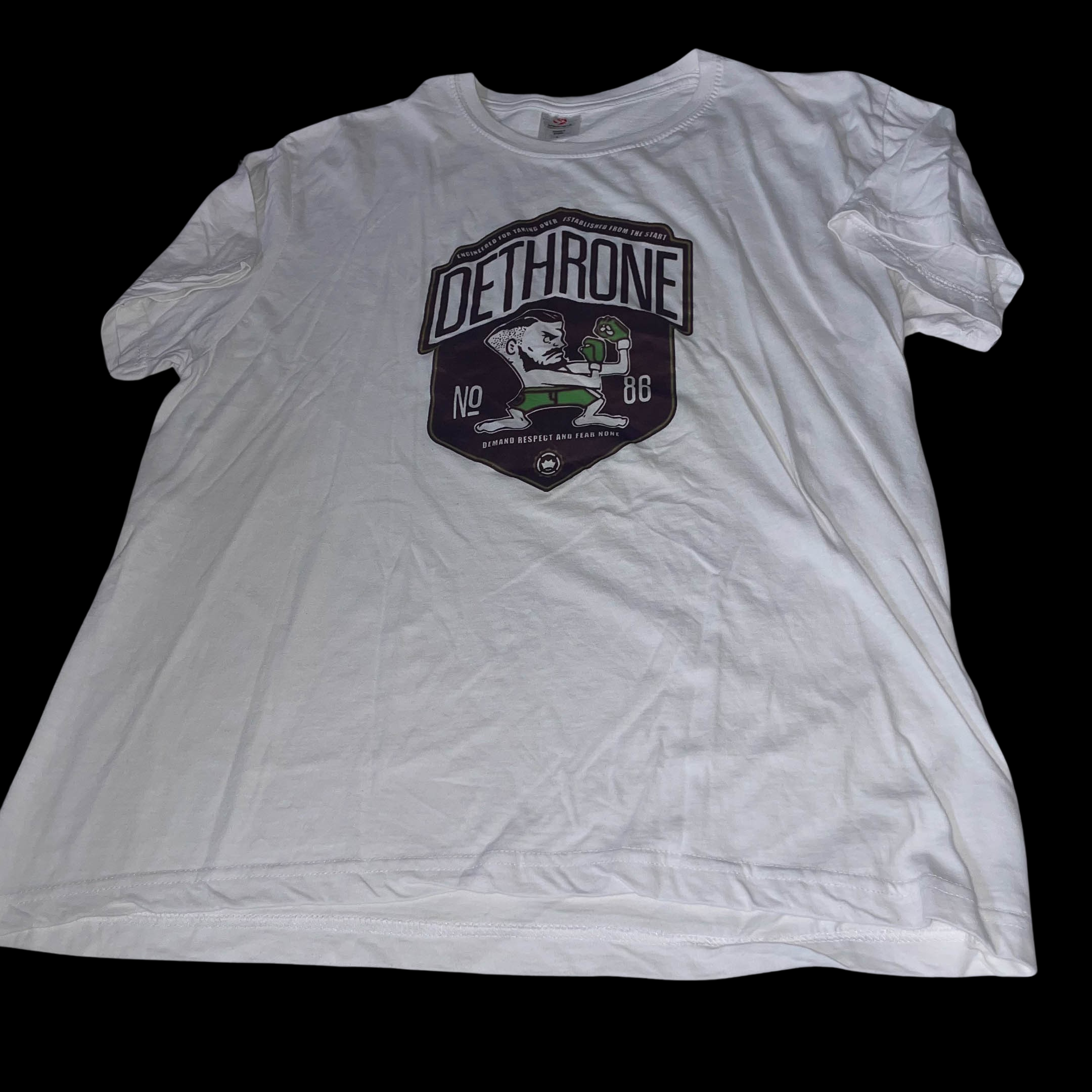 Vintage Stredman Dethrone graphics large white tees