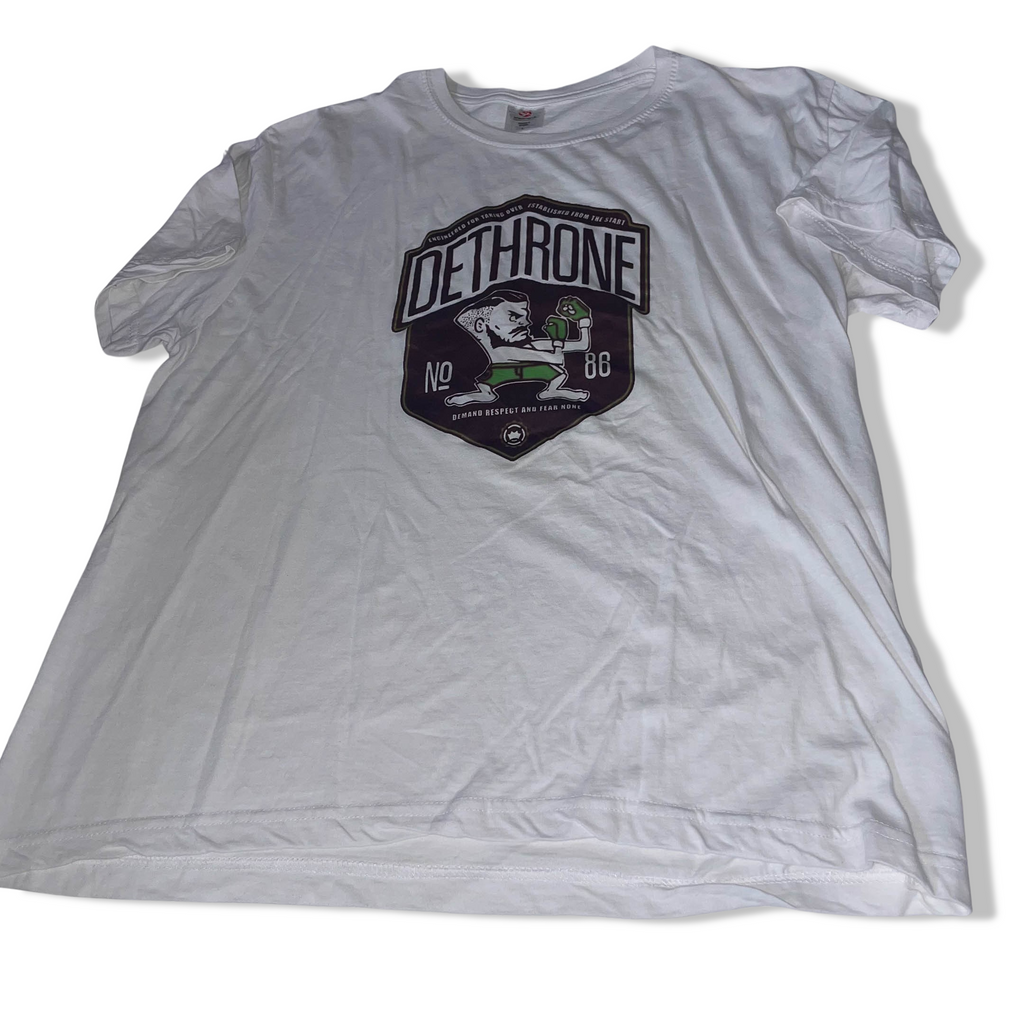 Vintage Stredman Dethrone graphics large white tees