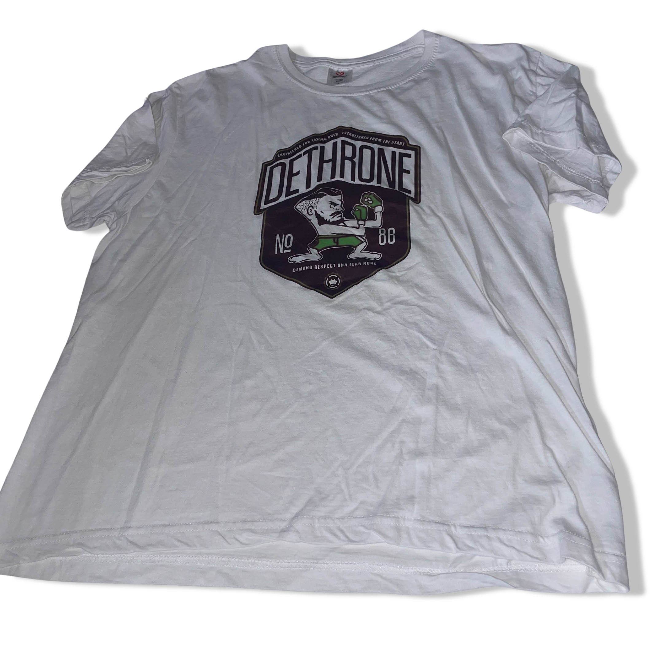Vintage Stredman Dethrone graphics large white tees