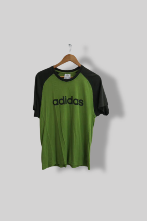 Vintage Adidas Green colorblock mens large tees