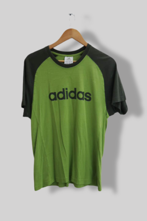 Vintage Adidas Green colorblock mens large tees