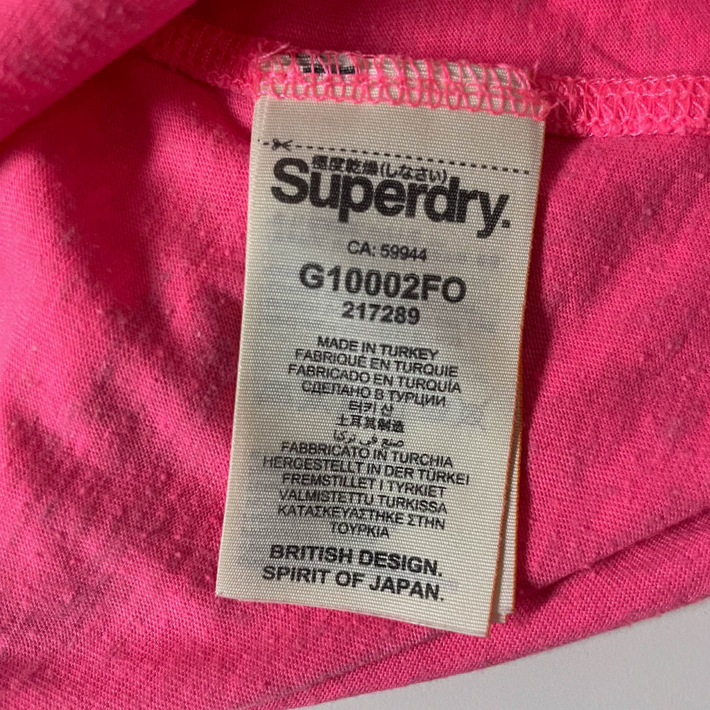 Women's Superdry Japan 77 pink short sleeve tees in S| L23W16| SKU 3754