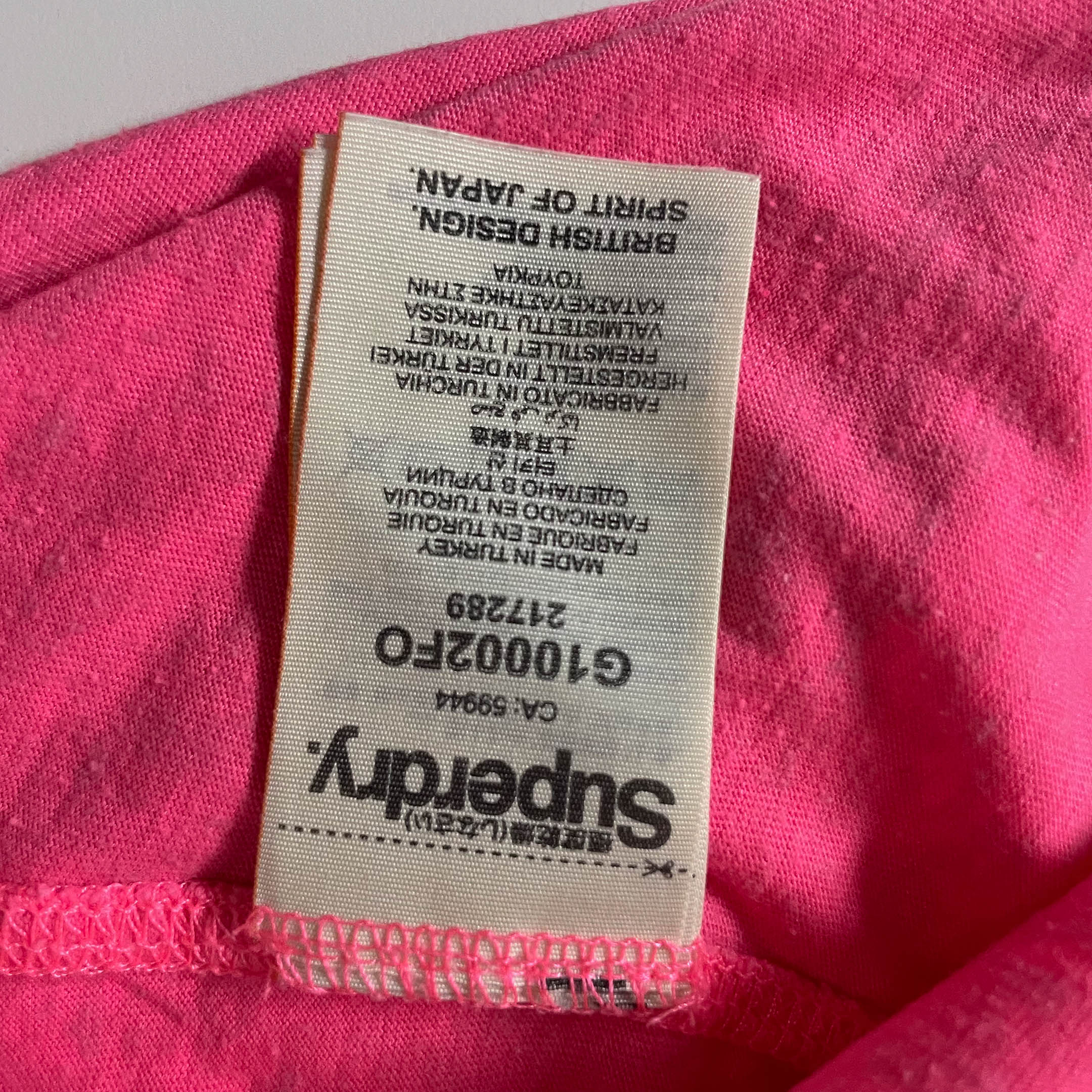 Women's Superdry Japan 77 pink short sleeve tees in S| L23W16| SKU 3754