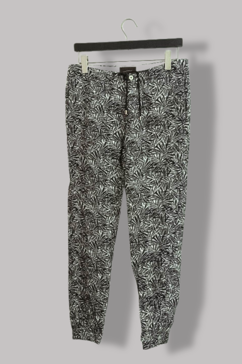 Zara Man grey abstract pattern drawstring trouser 30