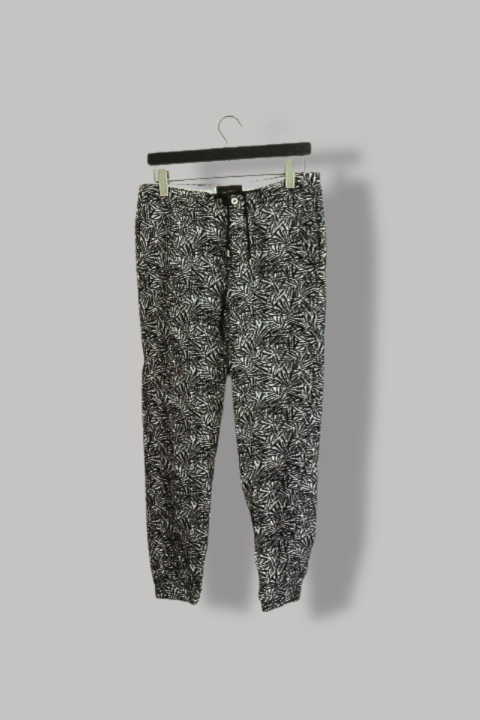 Zara Man grey abstract pattern drawstring trouser 30